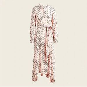 J. Crew Handkerchief Hem Midi Shirtdress in Medallion Print